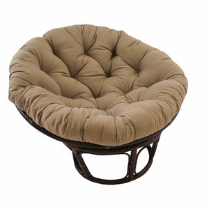 International Caravan Furniture Piece 42-Inch Rattan Papasan Chair With Solid Twill Cushion,Chairs