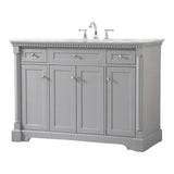 Elegant Decor Indoor Modern Under Sink Bathroom Fixtures Storage Organizer Cabinet 60 Inch Single Bathroom Vanity - Walnut