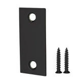 Siwil Door Edge Hole Filler Plate 1-1/8  x 2-3/4  , Deadbolt Cover Plate, Stainless Steel in Black Finish - 1 Pack