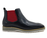 Carrucci Calfskin Boot - Black/Red