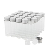 15ml Glass Vials with Screw Caps and Plastic Stoppers, Small Clear Liquid Sample Vial, Leak-Proof Vial, 25PCS