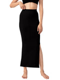 NYKD Seamless Spandex Saree Shapewear for Women Petticoat/Peticote Saree Shapewear, NYSH01, Black(Anthracite), L, 1N