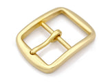 CRAFTMEMORE Solid Brass Belt Buckle 1.5 Inch Single Prong Square Belt Buckle for Replacement, DIY Leather Craft SCBB (H2W226)