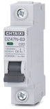 Chtaixi AC Miniature Circuit Breaker, 20 Amp 120V/240V 1 Pole DIN Rail Mount Circuit Breaker, Thermal Magnetic Trip, Solar AC Di