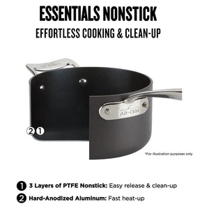 All-Clad Essentials Nonstick Cookware (12 Inch Fry Pan)