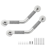 Grab Bars for Bathtubs and Showers- 1-1/4 x 16 Angled Shower Grab Bar for Seniors Knurled Stainless Steel Handicap Grab Bars for