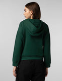 Fyltr Women'S Drop Shoulder Hoodie With Lace Up Neck Detailing & Contrast Drawcord,Enchanted Evergreen,Enchanted Evergreen,S