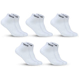 Xjarvis Ankle Length Socks For Men & Women - Moisture-Wicking Odor-Free Breathable Cotton Cushioned Half Terry Combo - Ideal For Sports Gym & Formal Wear - Pack Of 5 Pairs White Free Size,Pack of -5 White,,B0B4GJVHTM