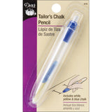 Dritz Chalk Tailors Pencil, 1 Count (Pack of 1), White, Yellow, Blue