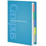 Kokuyo 5 Subject Spiral Notebook, Campus A4 Refillable Journal With 5 Tab Dividers, Up To 65 Sheet Capacity, 100 Sheets In 7Mm D