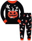 Popshion Kids Halloween Pajamas Pumpkin Girls Nightmare Before Christmas Sleepwear Toddler Boys Halloween Glow in the Dark Pjs S