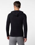 Fyltr Men'S Casual Hoodie T-Shirt - Contrast Drawstring | Metal Button Accents | Casual Winterwear For Men,Every Ebony,Every Ebony,S