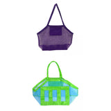 Ujeavette 2 Pieces Big Mesh Beach Bag Pool Tote Bags Toy Bag Storage Organizer Folding