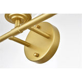 Living District Ingrid 3-Light Iron & Glass Bath Sconce In Brass And Clear