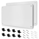 17.7 x 11.8 2 Pack White Metal Magnetic Board - Magnet Bulletin Board to Display Magnetic Letters Numbers Animal, Poetry, Spice 
