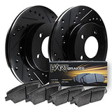 Hart Brakes Rear Brakes Pads and Rotors Kit| Rear Brake Pads| Rear Brake Rotors and Pads Kit| Ceramic Rear Brake Pads and Rotors