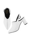 Shoetopia Croco Print Stylish Pointed Toe White Pumps For Women & Girls-Eu36,White,3,B0D76VCBVR