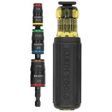 Klein Tools 32900 Impact Driver, 7in1 Impact Flip Socket Set with Handle, 6 Hex Driver Sizes plus a 1/4Inch Bit Holder