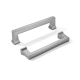 khtumeware 2 Pack 3-1/4inch(82mm) Hole Center Brushed Nickel Cabinet Pulls Heavy-Duty Satin Nickel Solid Cabinet Hardware Pulls 