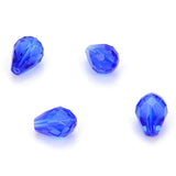 50pcs Adabele Austrian 8mm Faceted Teardrop Crystal Beads Sapphire Blue Compatible with 5500 Swarovski Crystals Preciosa
