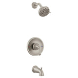 Moen Idora Spot Resist Brushed Nickel PosiTemp Tub and Shower with Valve Included, 82115SRN