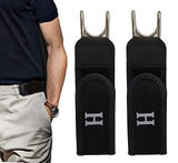 Hitexnetee (2 Pcs) Buckleless Belt Hook Tactical Metal Hook Elastic Belt Unisex BuckleLess Invisible Waist Belts For Work & Edc