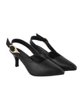 Shoetopia Side Buckle Detailed Black Pumps For Women & Girls /Uk5,Black,5,B0CHVY2SH4