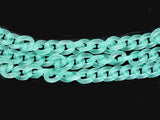 The Design Cart Pastel Blue Circular Acrylic Chains Package Of 1 Metre, For Beaded Mask Chain Mask Holder Lanyard Chain or Sun