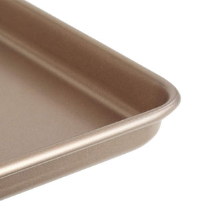 13 Inch Baking Pans Nonstick Set of 2, Walooza 13 X 11 X 1 Inch Cookie Sheet Replacement Toaster Oven Tray