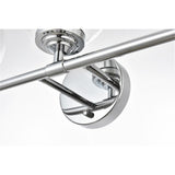 Living District Ingrid 3-Light Iron & Glass Bath Sconce In Chrome And Clear