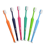 Paro M39 Toothbrush | Extra Sensitive Toothbrush with Medium Bristles and Exchangeable Inter Space F | 5 Rows, 39 Tufts | 6 Pack