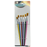 LUOSHI Nylon Paint Brush Set for Acrylic and Watercolor Painting (Flat)