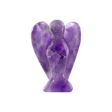 Ouubuuy Amethyst Crystal Angel Healing Crystals Stones Statues Pocket Guardian Angel Gemstone Decor for Healing Reiki Spiritual 