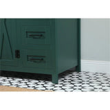 Elegant Decor Grant 36 Aluminum Mdf Single Bathroom Vanity In Green