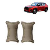 Spycloud Car Seat Neck Rest Pillow Cushion | Extra Soft Cotton Filling | Leatherite Fabric | Ergonomic Head Support Set Of 2 | B