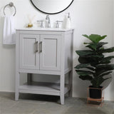 Elegant Kitchen And Bath 24 Inch Single Bathroom Vanity Cabinet - Grey