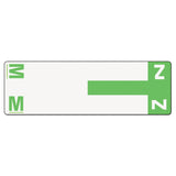 AlphaZ ColorCoded First Letter Name Labels, A & N, Red, 100/Pack [Set of 2] Label/Color: M & Z, Light Green