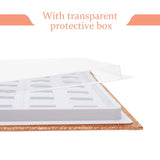 16 Pair Eyelash Storage Book,Makeup Display Sample Container,Eyelash Catalog Travel Glitter Paper rose gold