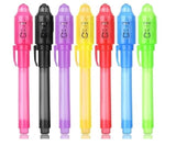 Eclet 5 Pcs Invisible Ink Magic Pens with UV Light, Secret Message Pen Set, Transparent Ink Stationery for Kids, Birthday Return