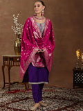 Libas Women'S Silk Blend Kurta Set (Gs1003_Purple