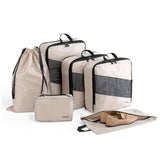 6 Set Compression Packing Cubes For Travel- Effortless Organization&Space Saving Cube For Quick Packing And Unpacking,Travel Mus