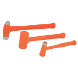 Performance Tool M7234 Dead Blow Hammer Set with Brass Cap, Ball-Peen, and Dead Blow Hammers and Urethane Coating, Orange (3-Pie