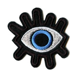 Daily Crafts Single Piece Evil Eye Embroidered Iron On Sew On Patch For Jackets Caps For Boys And Girls | Unisex Fashion Accesso