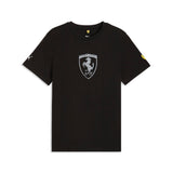 PUMA Mens Scuderia Ferrari Tonal Shield Graphic Crew Neck Short Sleeve Casual Tops Casual - Black - Size S