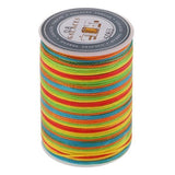 ATORSE 3x0.8mm Flat Waxed Polyester Thread for Sewing DIY Jewelry Making Rainbow