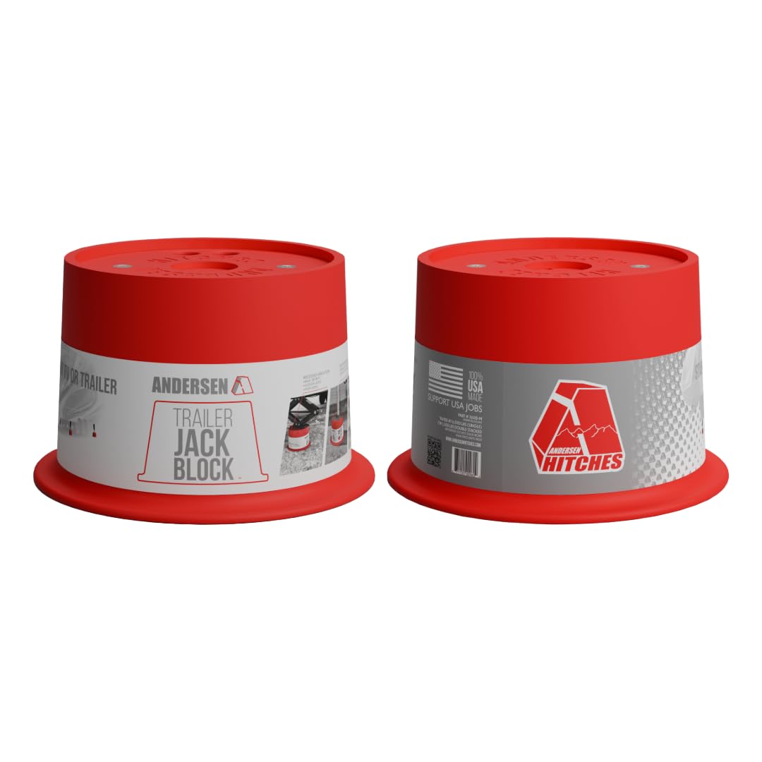 ANDERSEN HITCHES | RV Accessories and Supplies | Trailer Jack Blocks 2-Pack w/ Magnets | Leveling Stabilizers Jackstands Quickja