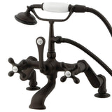 Kingston Brass CC657T5 Vintage Adjustable Center Deck Mount Tub Faucet, Oil Rubbed Bronze