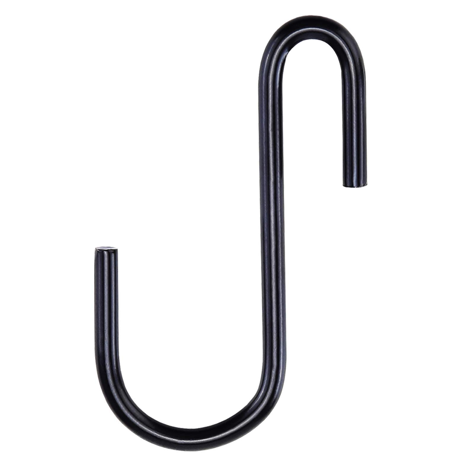 10 Pack Black S Hooks for Hanging Plants, Metal Hooks for Hanging, Small S Hooks for Hanging Heavy Duty, Durable S Shaped Kitche