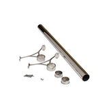 OUTWATER Nominal 4' Bar Foot Rail Kit - Complete Undercounter Mount Hardware and Tubing, Polished Stainless Steel Finish