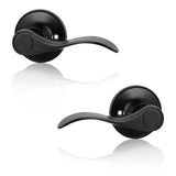 Probrico 10 Pack Dummy Door Lever Wave Style Door Handles Right and Left Hand, Non-Turning Single Side Pull Only Lever Set with 